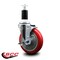 Service Caster 5'' Red Poly Swivel 1-3/8'' Expanding Stem Caster with Brake SCC-EX20S514-PPUB-RED-TLB-138 - alternate 4